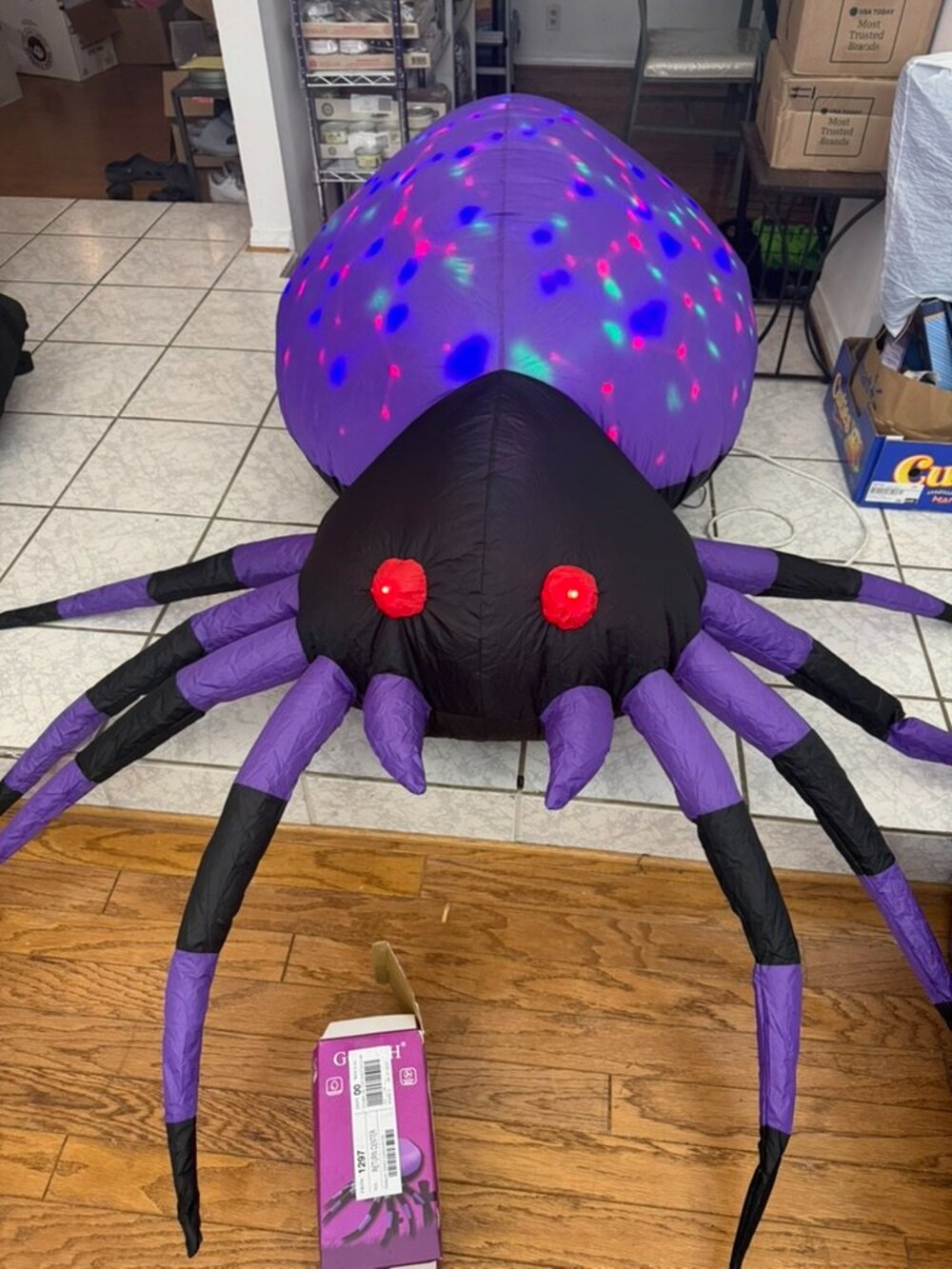 5ft GOOSH Halloween Inflatable Purple Spider
